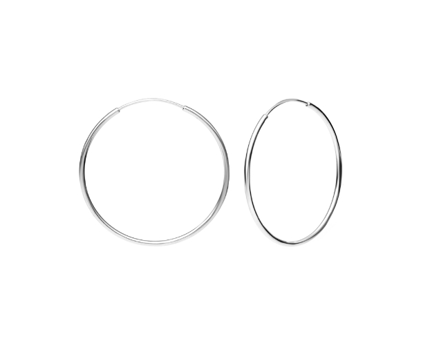 kolczyki srebrne koła zapinane na chowany sztyft