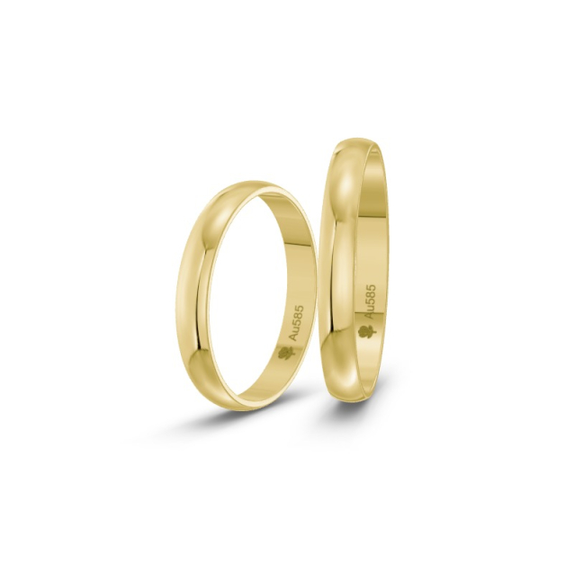 Obrączki ślubne z żółtego złota klasyczne