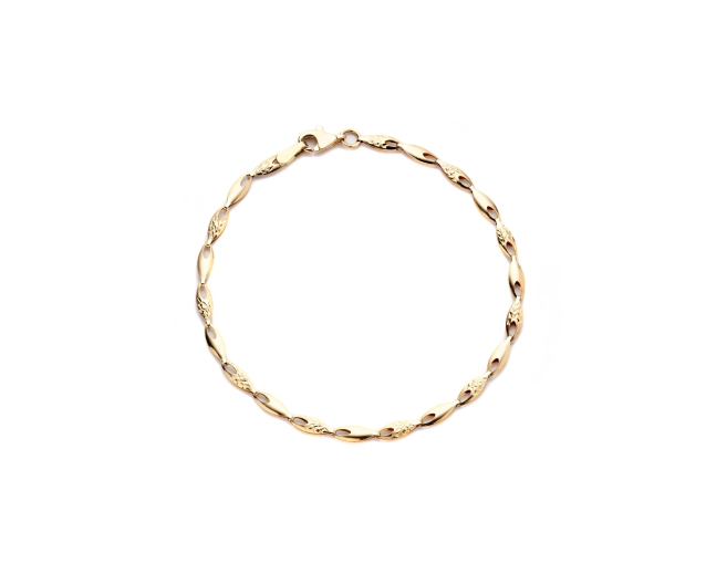 Bransoletka złota segmentowa