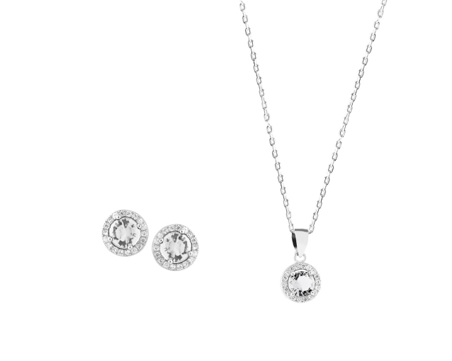 Komplet srebrny z cyrkoniami