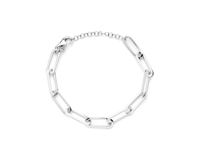 Bransoletka srebrna łańcuszkowa splot ankier