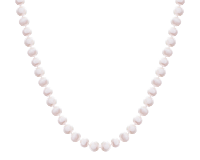 Naszyjnik z pereł srebrny