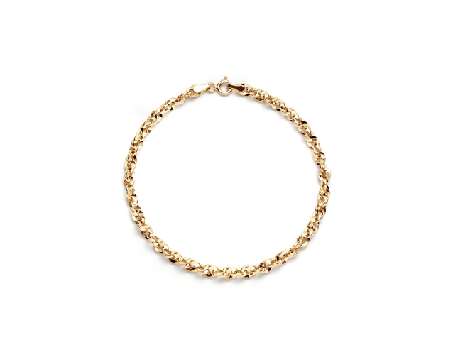Bransoletka złota łańcuszkowa ankier na podwójnych ogniwach