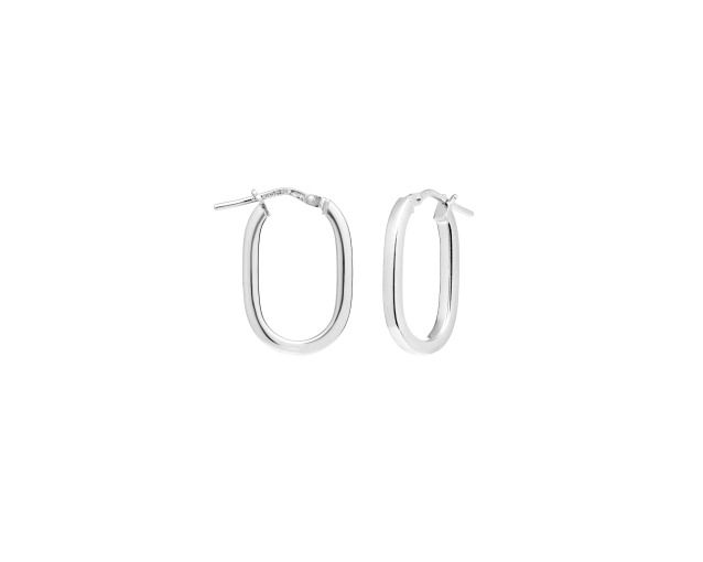 Małe kolczyki srebrne w kształcie zera cienkie zapinane na zatrzask