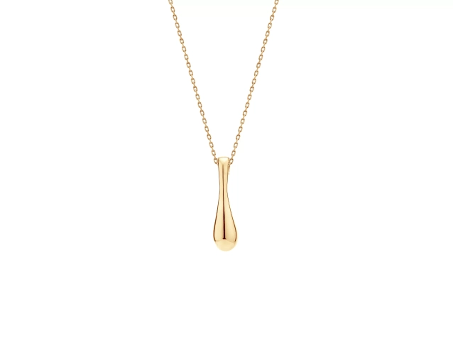 Naszyjnik srebrny pozłacany z kroplą