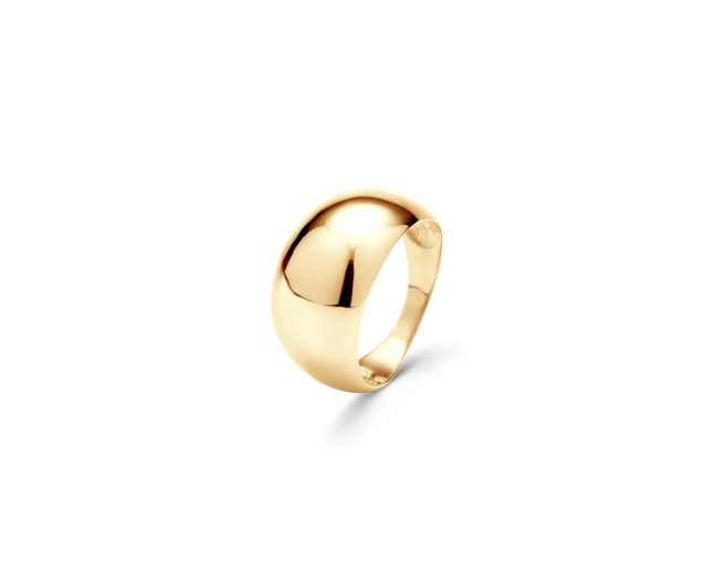 Pierścionek srebrny kropla pozłacany