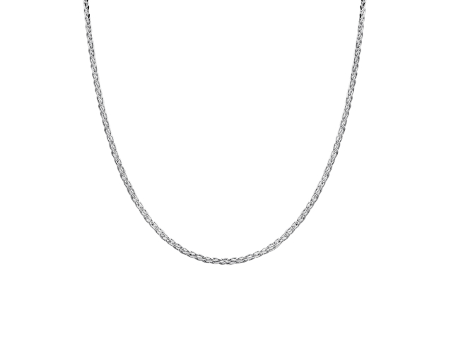 Srebrny łańcuszek splot Lisi ogon