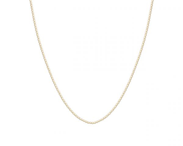 Złoty łańcuszek na szyję ze wzorem tworzącym kratkę