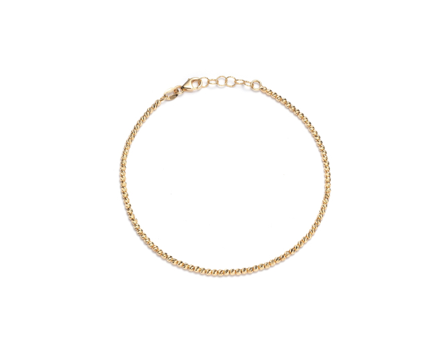 Bransoletka złota łańcuszkowa kulkowa