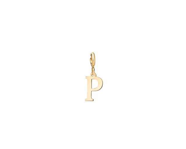 Zawieszka charms złota litera P