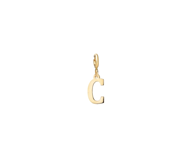 Zawieszka charms złota litera C