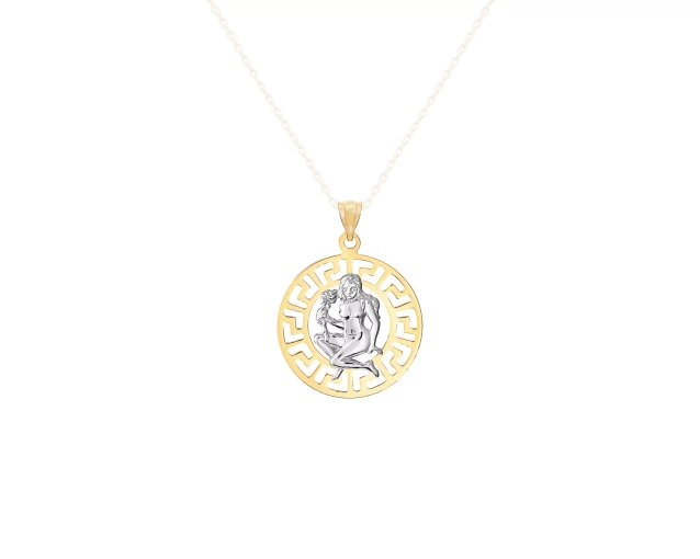 Zawieszka złota dwukolorowa znak zodiaku Panna