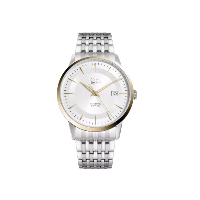 Zegarek męski Pierre Ricaud automatic z kopertą srebrno-złotą