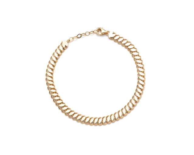 Bransoletka złota płaska z prostym wzorem