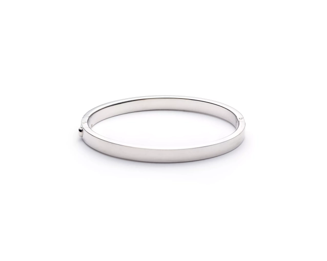 Bransoletka srebrna sztywna, minimalistyczna i elegancka, klasyczny design