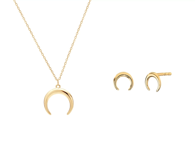 Zestaw pozłacany księżyce PRS 0056