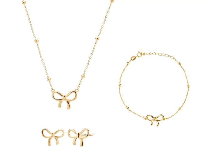 Zestaw pozłacany z kokardką PRS 0062