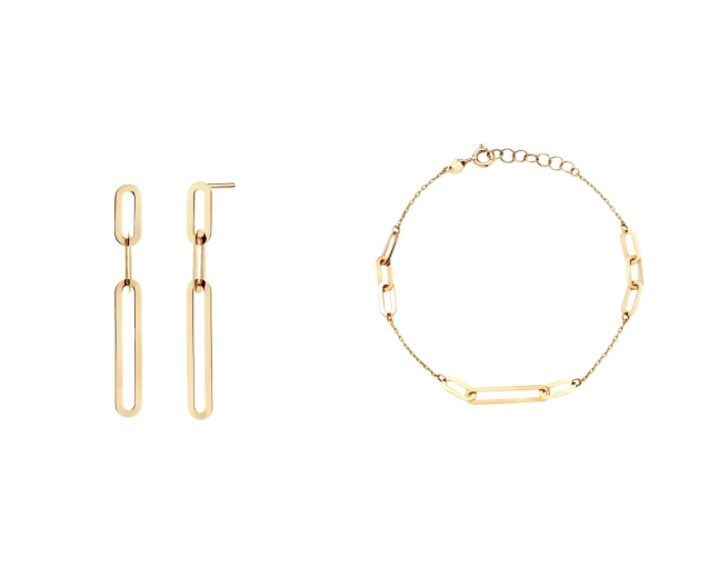 Zestaw złoty geometryczne formy PRZ 0030