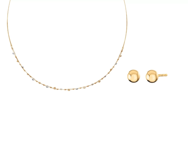 Zestaw złotej biżuterii z blaszką PRZ 0065