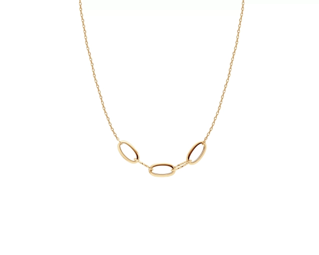 Naszyjnik złoty z owalnymi ogniwami