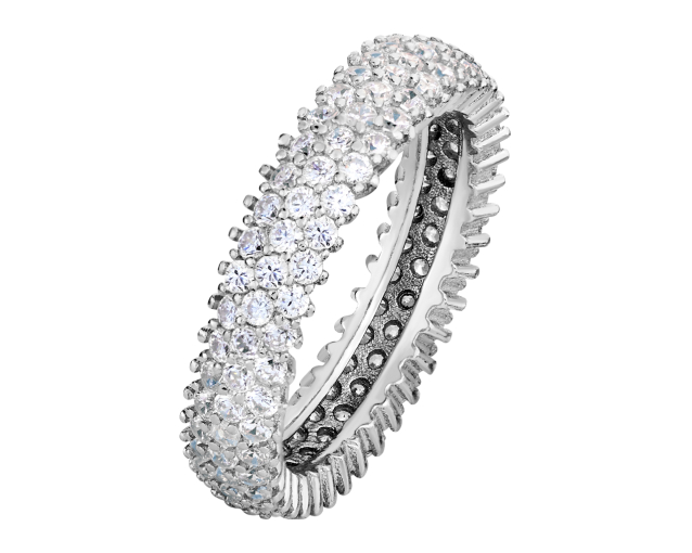 Pierścionek srebrny z cyrkoniami